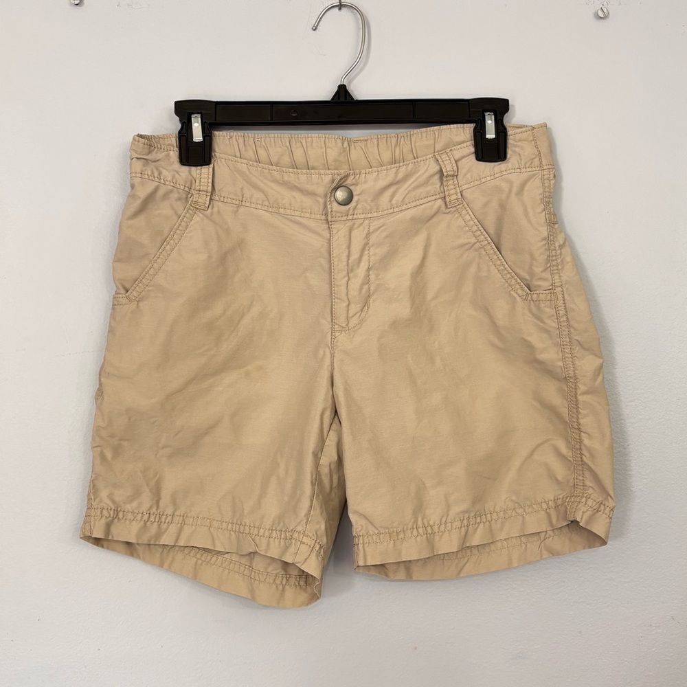 Columbia Women’s Flat Front Khaki Chino Hiking Outdoors Shorts Size 4 Inseam 6"